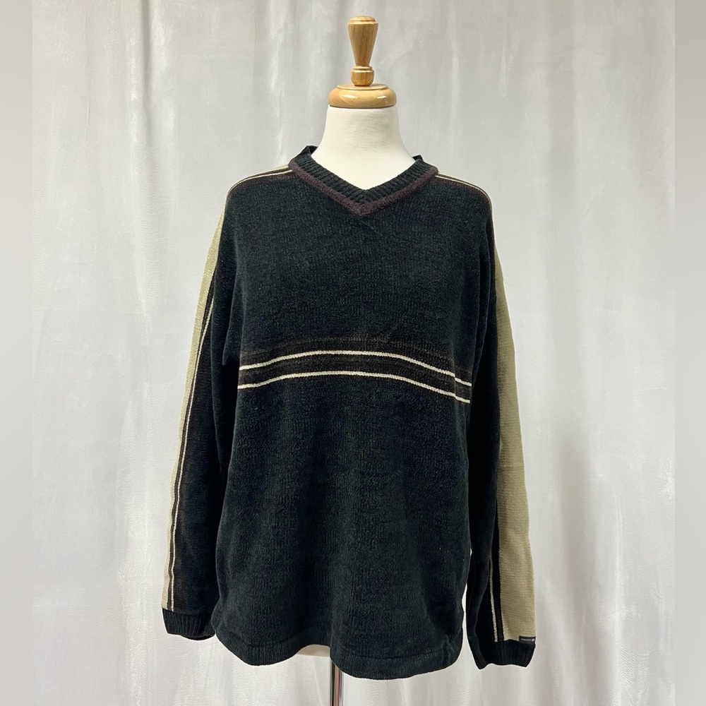 Men's PointZero Vintage Black/Tan/Cream Sweater size S
